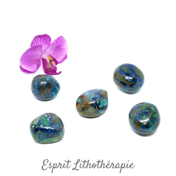 Photo Pierre roulée – Azurite Malachite en pierre naturelle