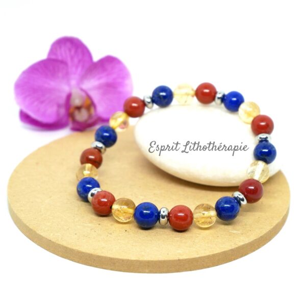 Bracelet Citrine, Jaspe, Lapis