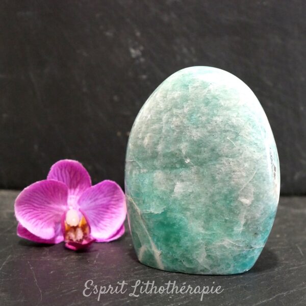 Photo contractuelle Bloc poli Amazonite en pierre naturelle