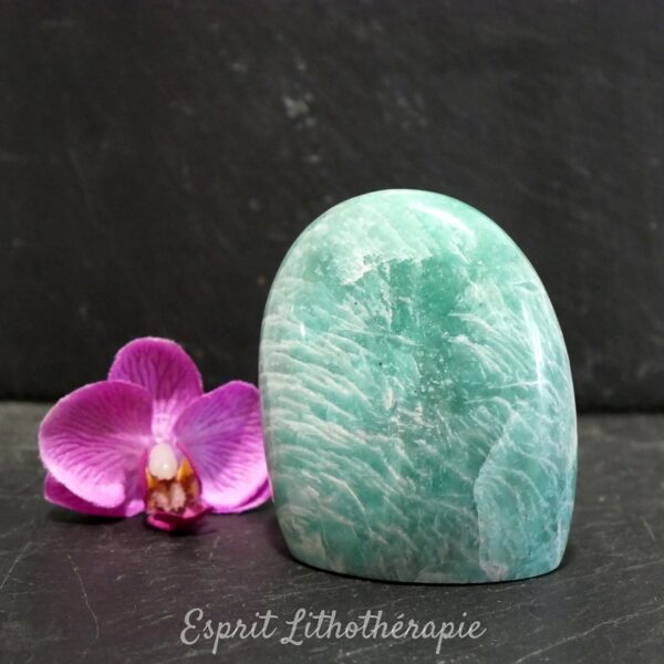 Photo contractuelle Bloc poli Amazonite en pierre naturelle