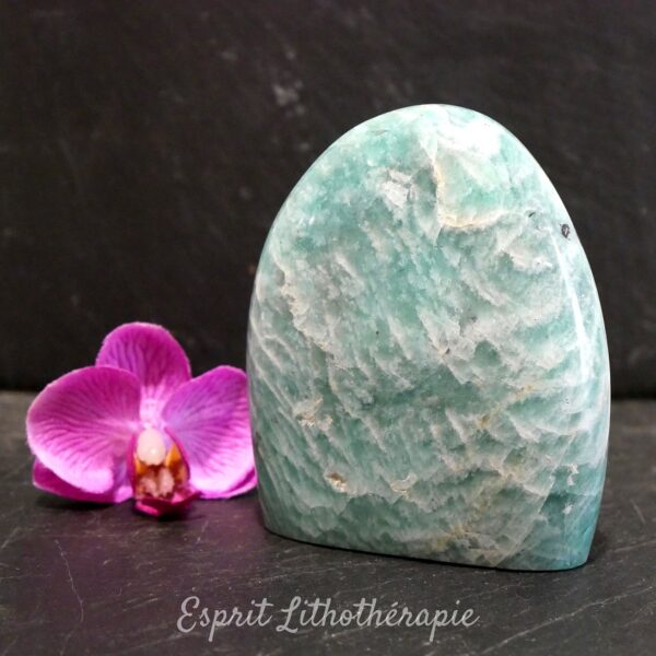 Photo contractuelle Bloc poli Amazonite en pierre naturelle