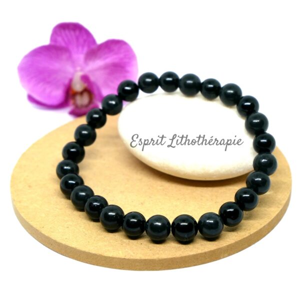 Photo Bracelet Shungite, Tourmaline en pierre naturelle, bijou fait main