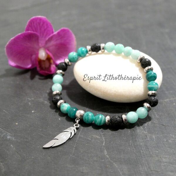 Amazonite, Pierre de lave