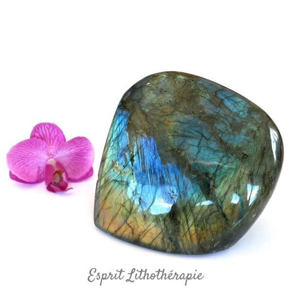 Photo contractuelle Bloc poli Labradorite en pierre naturelle
