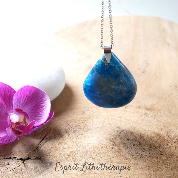 Pendentif Apatite bleue