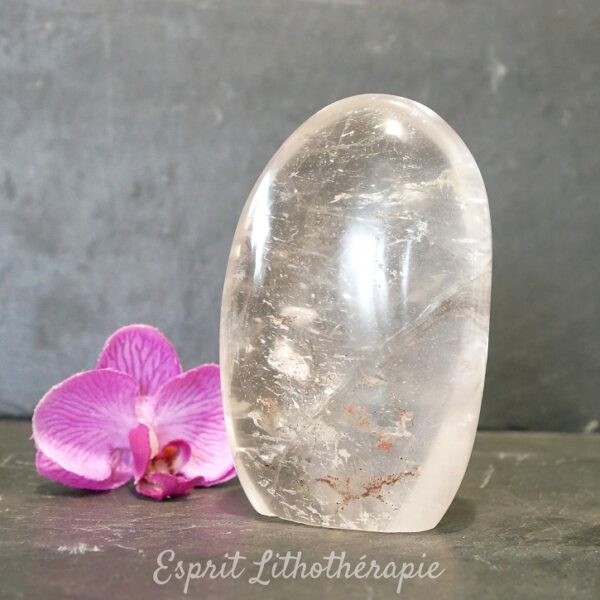 Photo contractuelle Bloc poli Cristal de roche en pierre naturelle