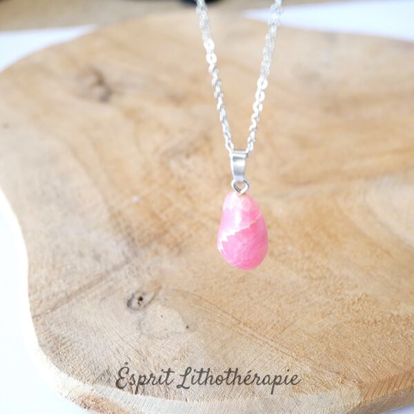 Pendentif rhodochrosite