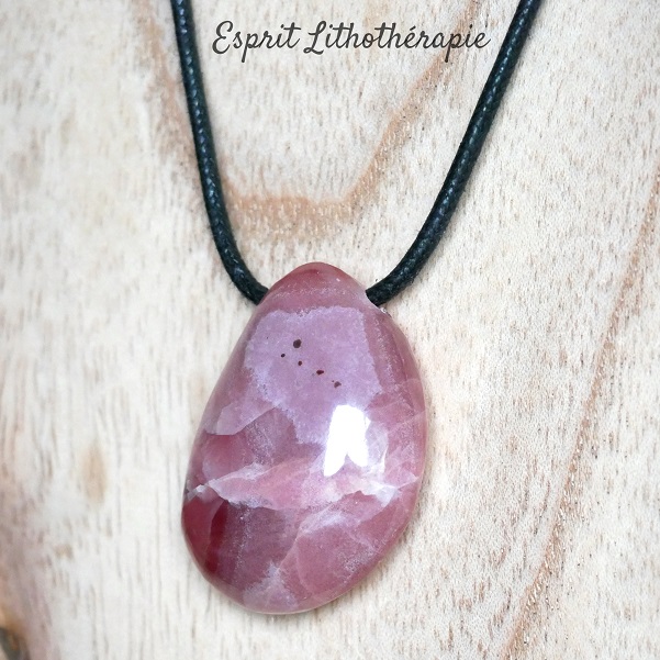 Photo Pendentif Rhodochrosite en pierre naturelle