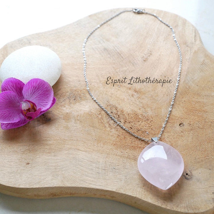 Pendentif Quartz rose