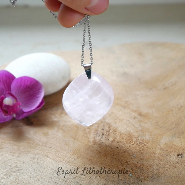 Pendentif Quartz rose