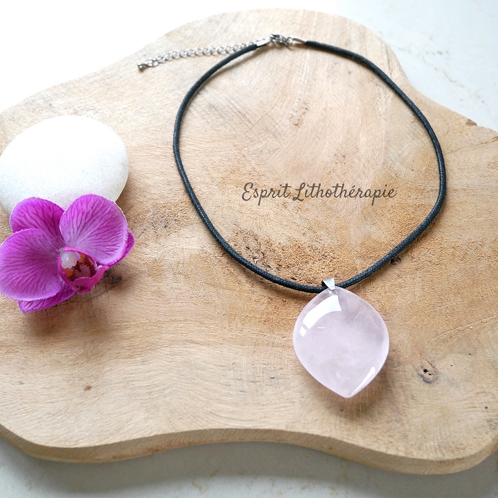 Pendentif Quartz rose