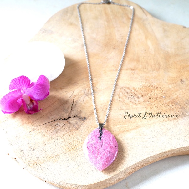Pendentif Rhodonite