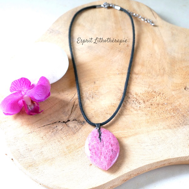 Pendentif Rhodonite