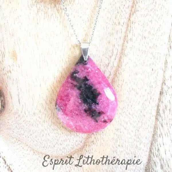 Photo Pendentif Rhodonite en pierre naturelle