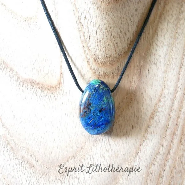 Photo Pendentif Azurite Malachite en pierre naturelle