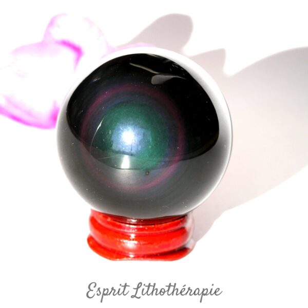 Photo contractuelle Sphère Obsidienne œil céleste en pierre naturelle