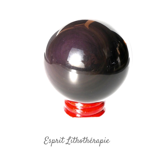 Photo contractuelle Sphère Obsidienne œil céleste en pierre naturelle