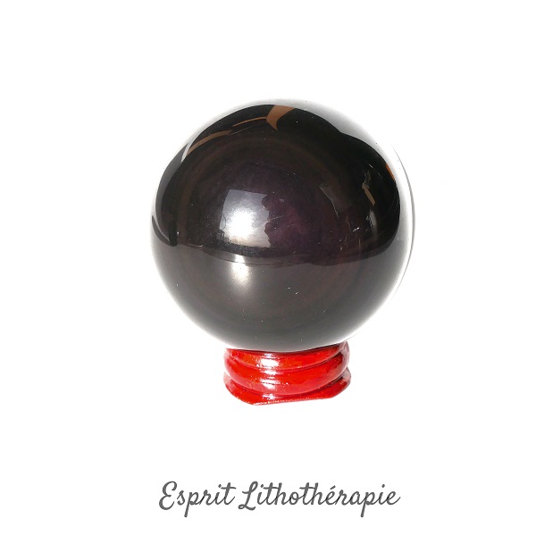 Photo contractuelle Sphère Obsidienne œil céleste en pierre naturelle