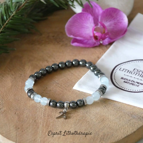 Photo Bracelet Belier en pierre naturelle, bijou fait main