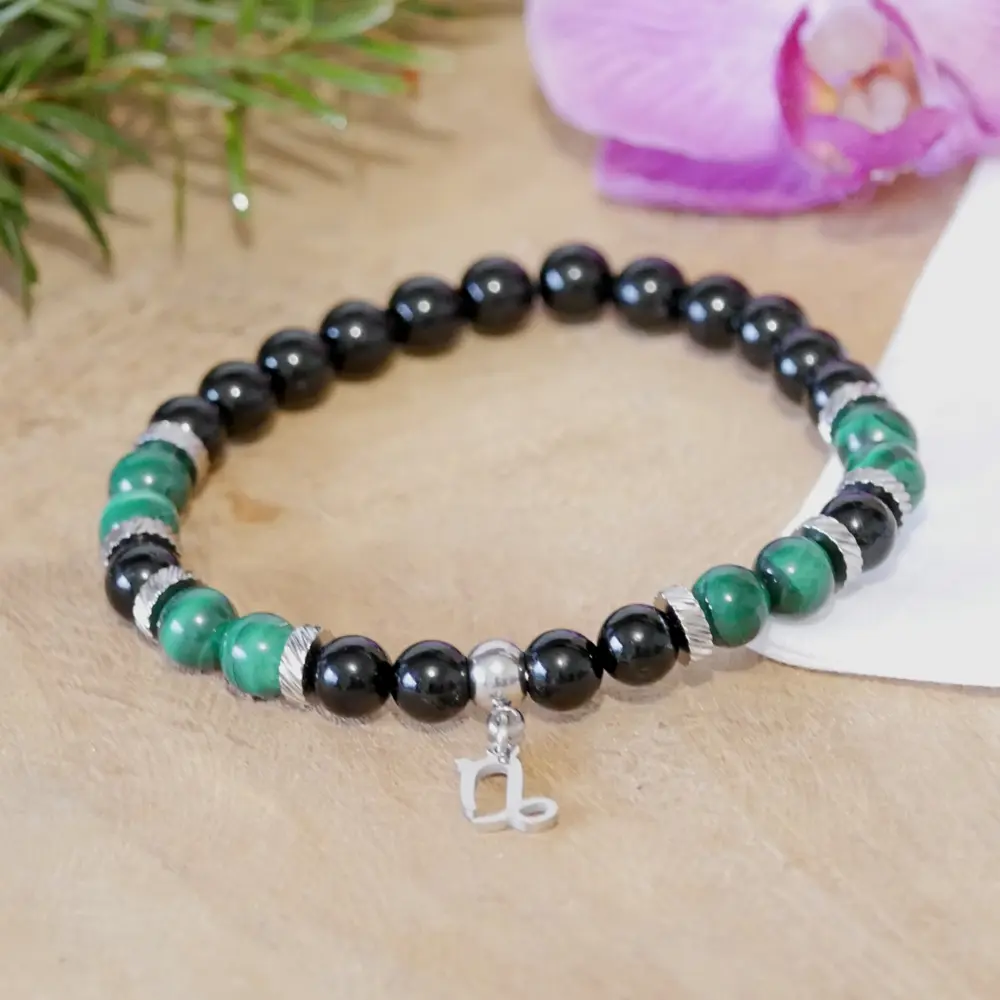 Photo Bracelet Capricorne en pierre naturelle, bijou fait main