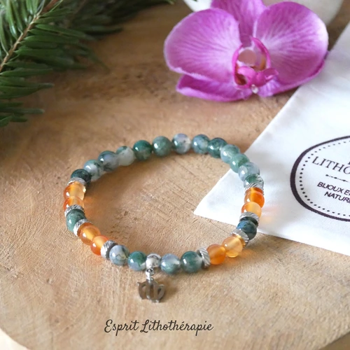 Photo Bracelet Vierge en pierre naturelle, bijou fait main