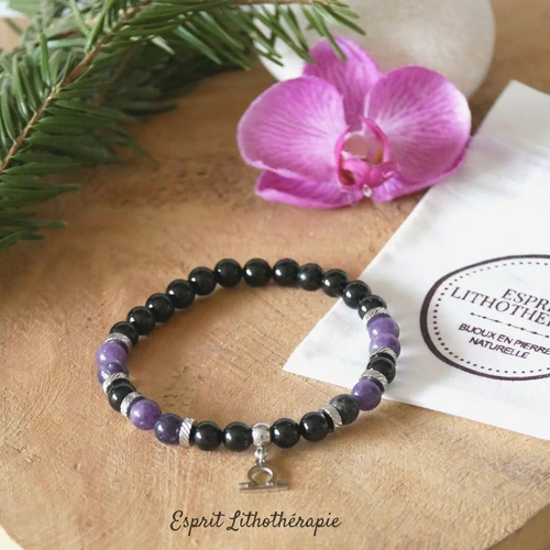 Photo Bracelet Balance en pierre naturelle, bijou fait main