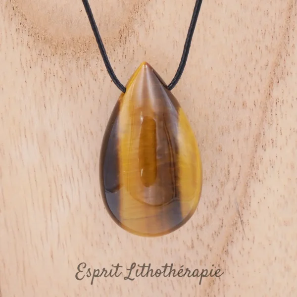 Photo Pendentif Œil de Tigre en pierre naturelle