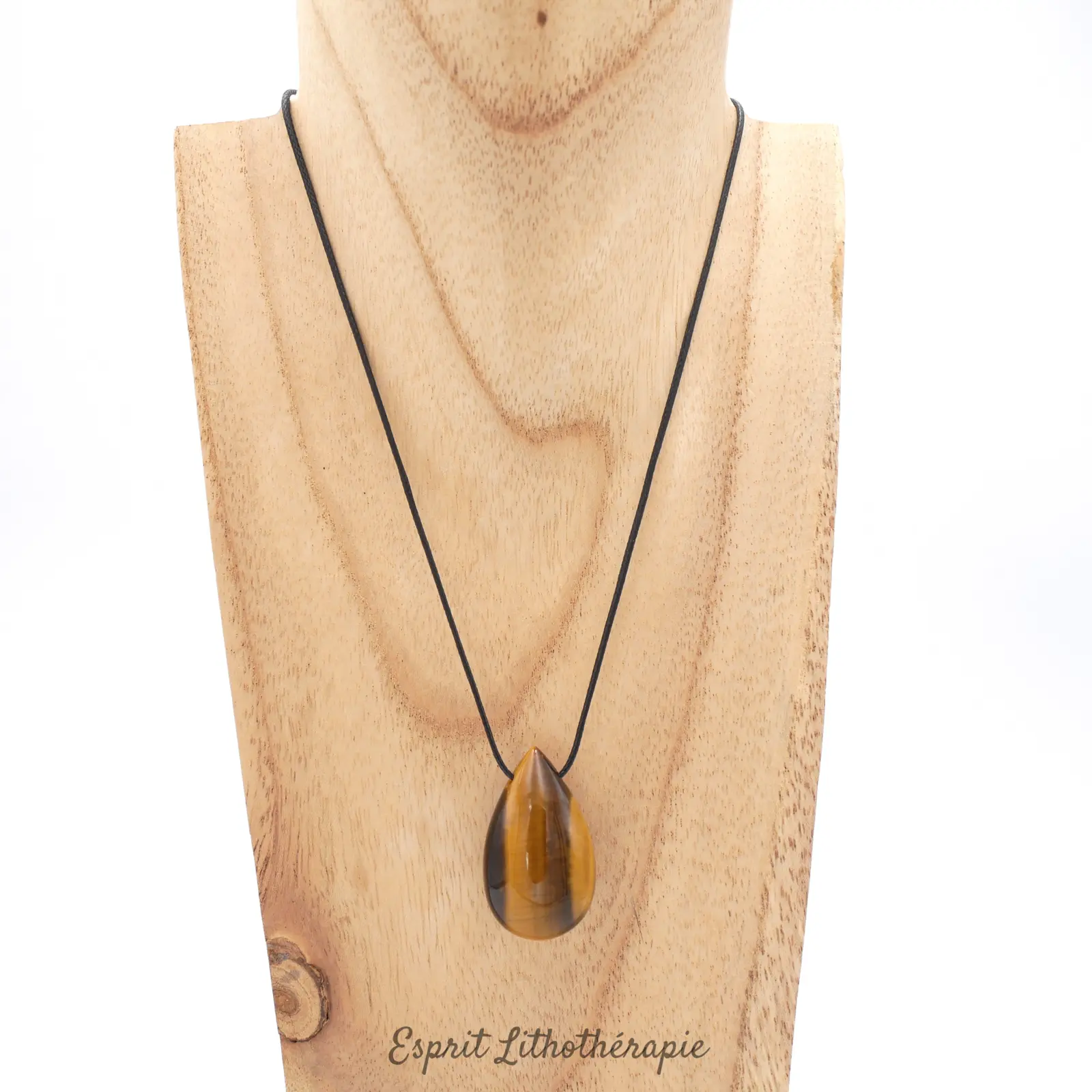 Pendentif goutte en Œil de Tigre qualité Extra AAA – pierre naturelle de protection énergétique