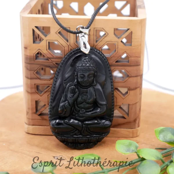 Photo Pendentif Obsidienne Siddhârta en pierre naturelle