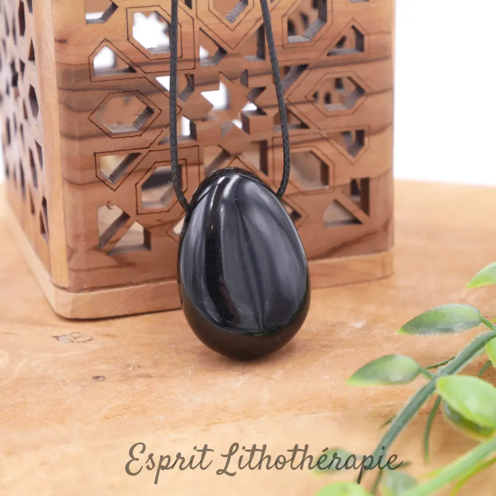 Photo Pendentif Obsidienne en pierre naturelle