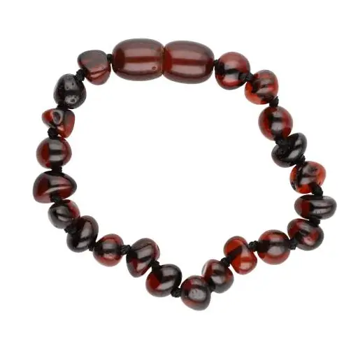 Photo Bracelet Ambre bébé en pierre naturelle, bijou fait main