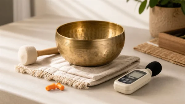 Bol chantant tibétain avec mailloche pour une pratique sonore